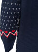 Lyhyt neulemekko joulukuviolla, Sininen, Packshot image number 3