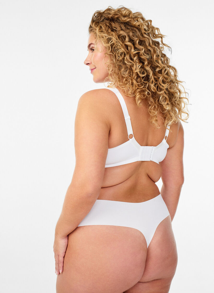 Minimoi rintaliivit topatuilla olkaimilla, Valkoinen, Model image number 2