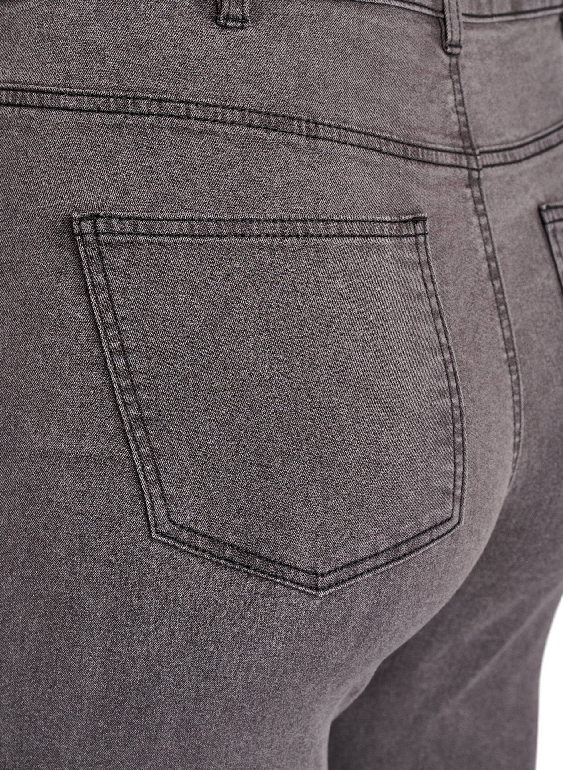 ZizziAmy korkea vy&ouml;t&auml;r&ouml;iset super slim fit -farkut, Harmaa, Packshot image number 3