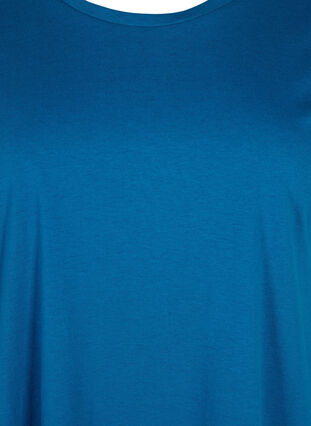 Lyhythihainen t-paita puuvillasekoitteesta, Petrol Blue, Packshot image number 2