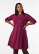 A-mallinen mekko 3/4-pituisilla hihoilla, Punainen, Model image number 0