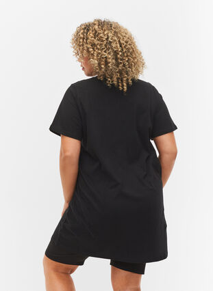 Pitkä puuvillainen t-paita lyhyillä hihoilla, Black Tiger, Model image number 1