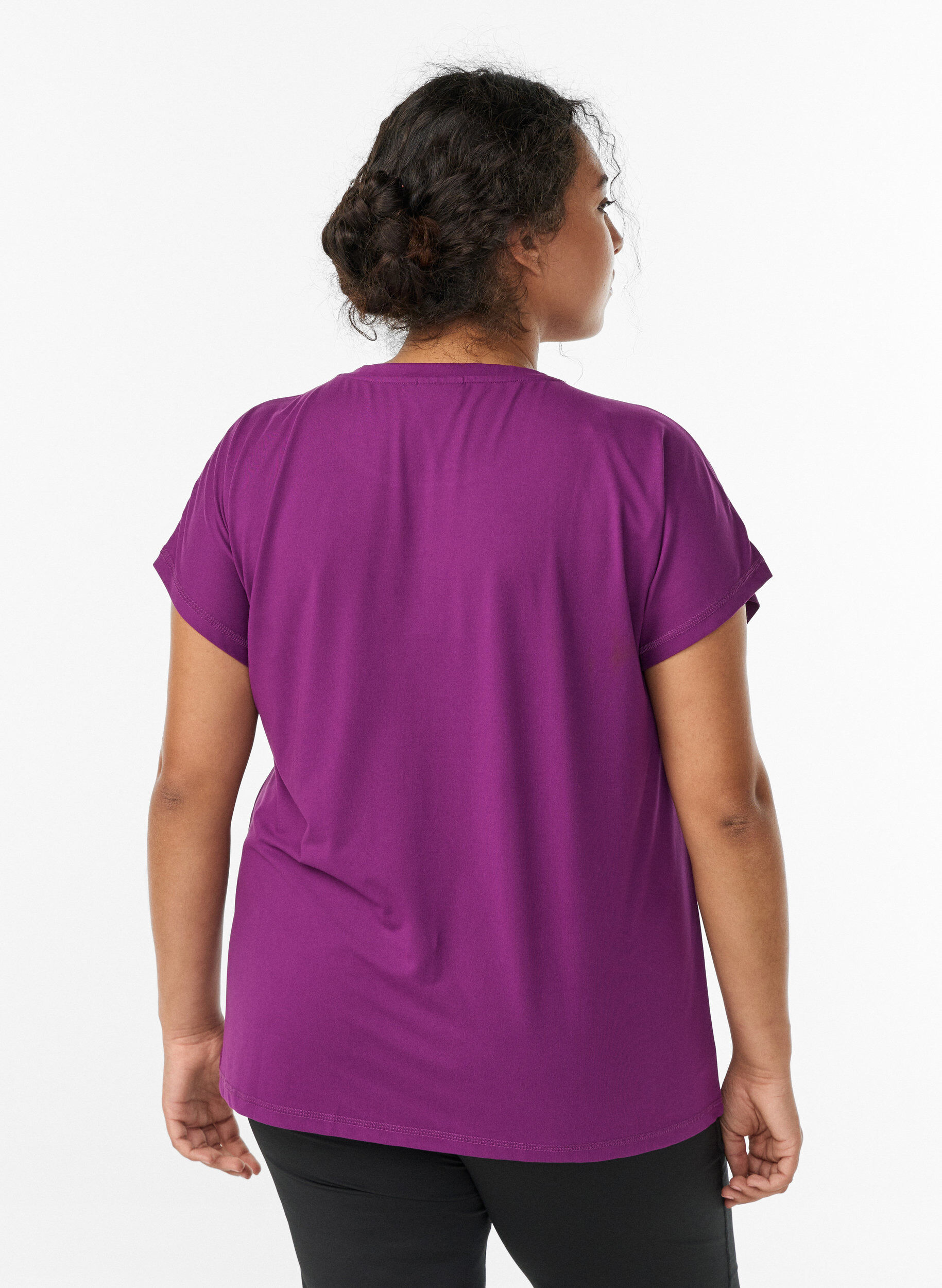 ZizziYksiv&auml;rinen treeni-T-paita, Violetti, Model image number 2