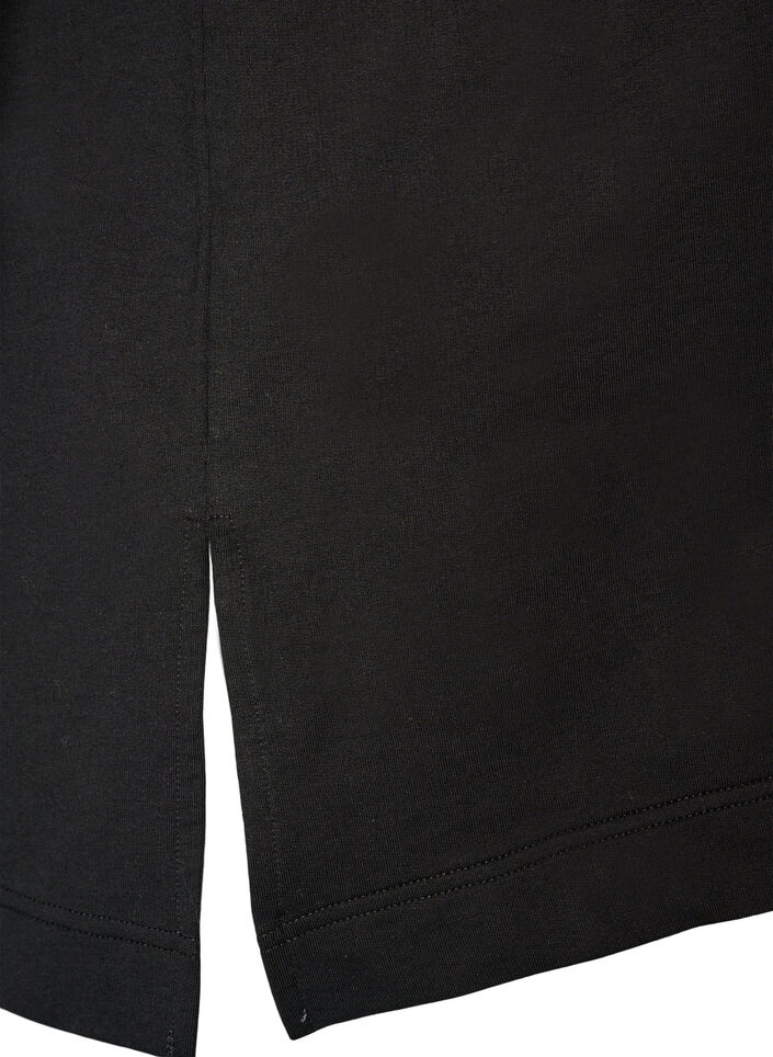 Active T-paita rentolla istuvuudella ja kirjotulla statementilla, Musta, Packshot image number 3