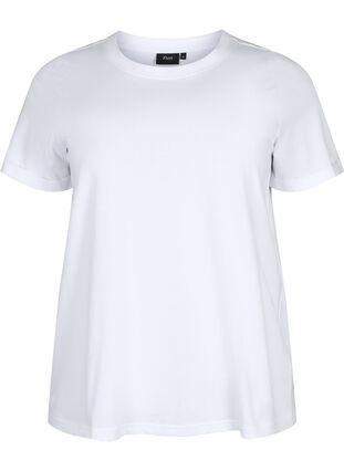 Perus t-paita puuvillasta, Bright White, Packshot image number 0