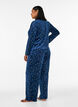 Velour-pyjama housut kokopainatuksella, Sininen, Model image number 1