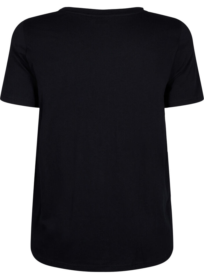 T-paita strasseilla, Black W. Rhinestones, Packshot image number 1