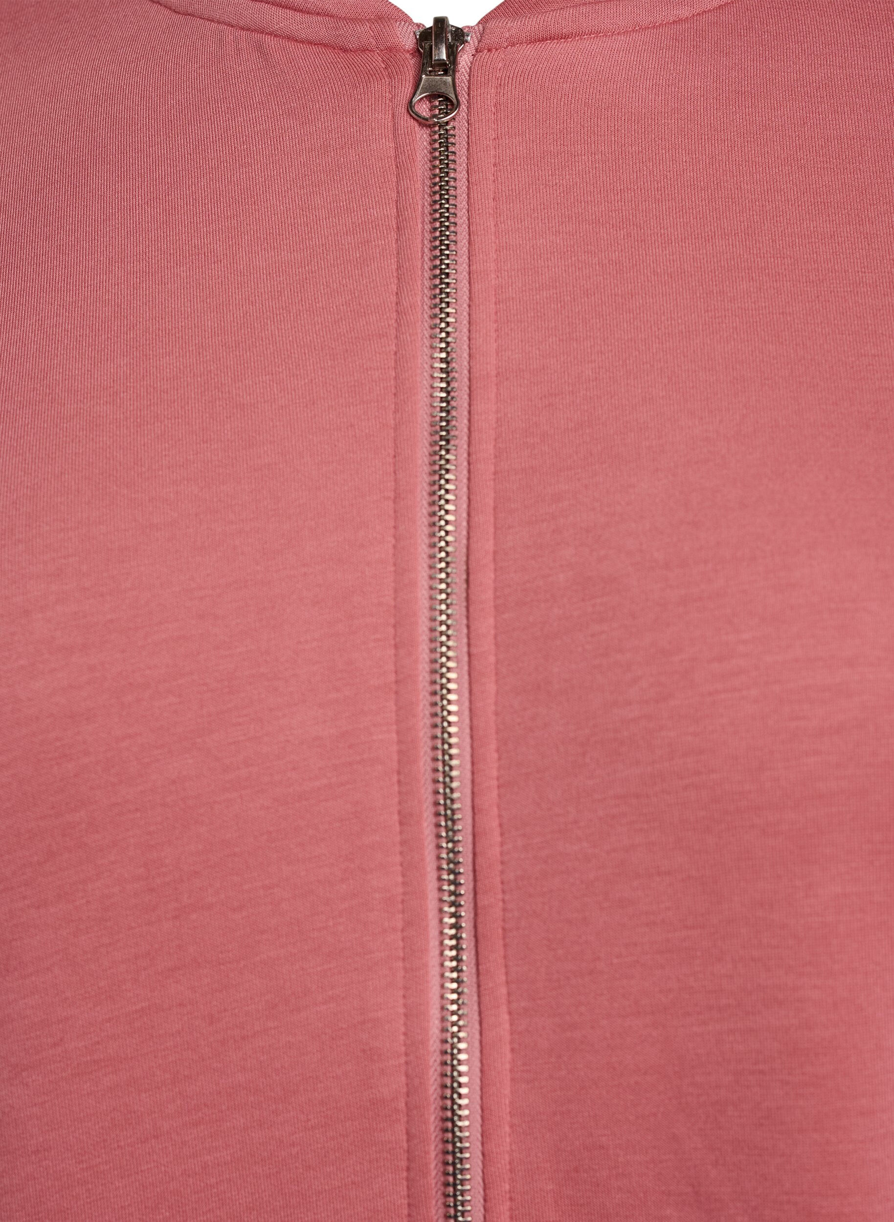 Zizzi Bomber-neuletakki vetoketjulla, Punainen, Packshot image number 2