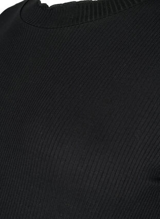 Pitkähihainen, joustinneuleesta valmistettu äitiyspusero, Black, Packshot image number 2