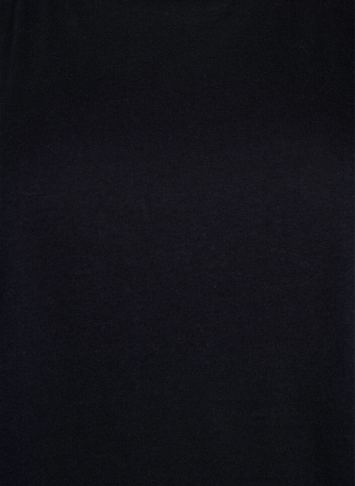 Hihaton trikoopusero, jossa on olkatoppaukset., Musta, Packshot image number 2