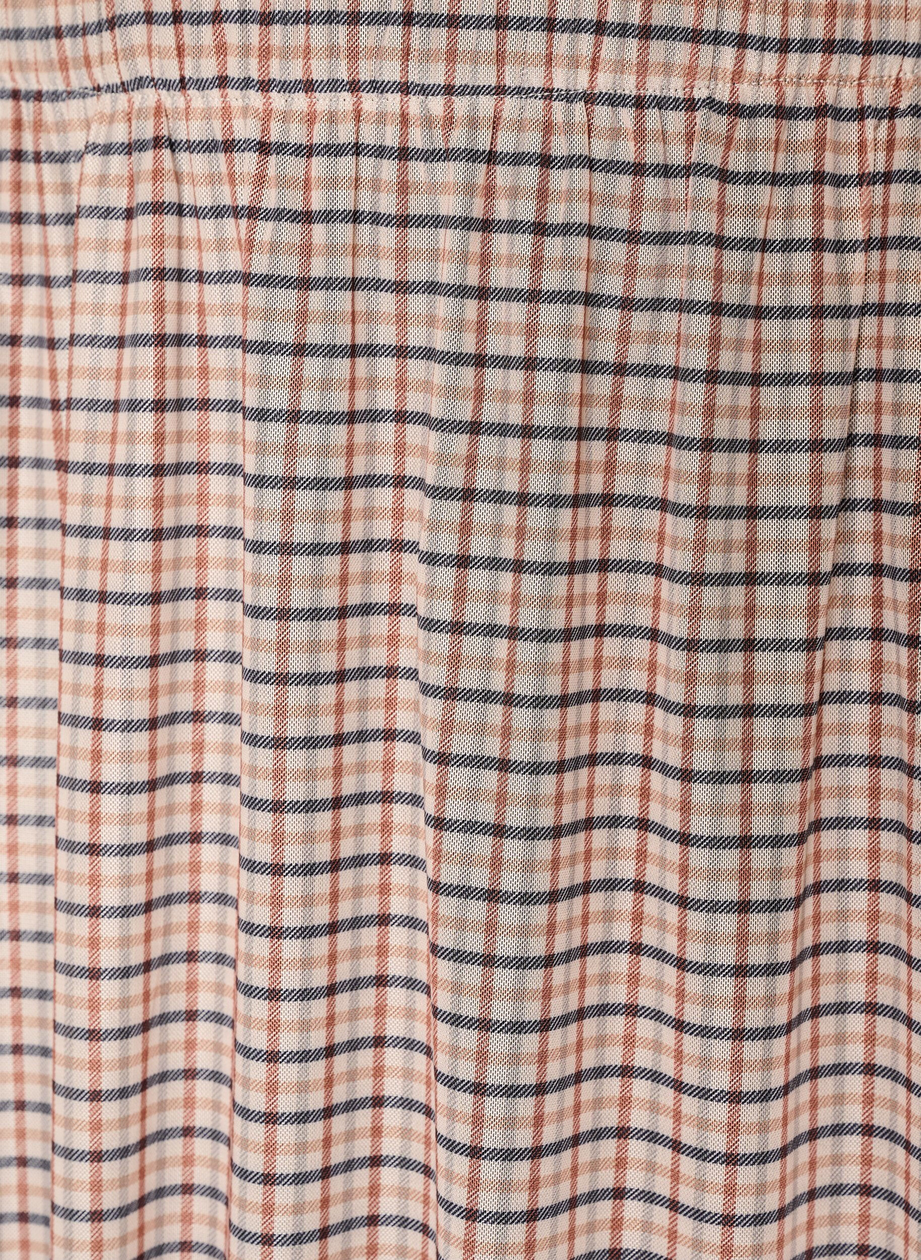ZizziRuutukuosinen mesh-midihame, Beige, Packshot image number 2