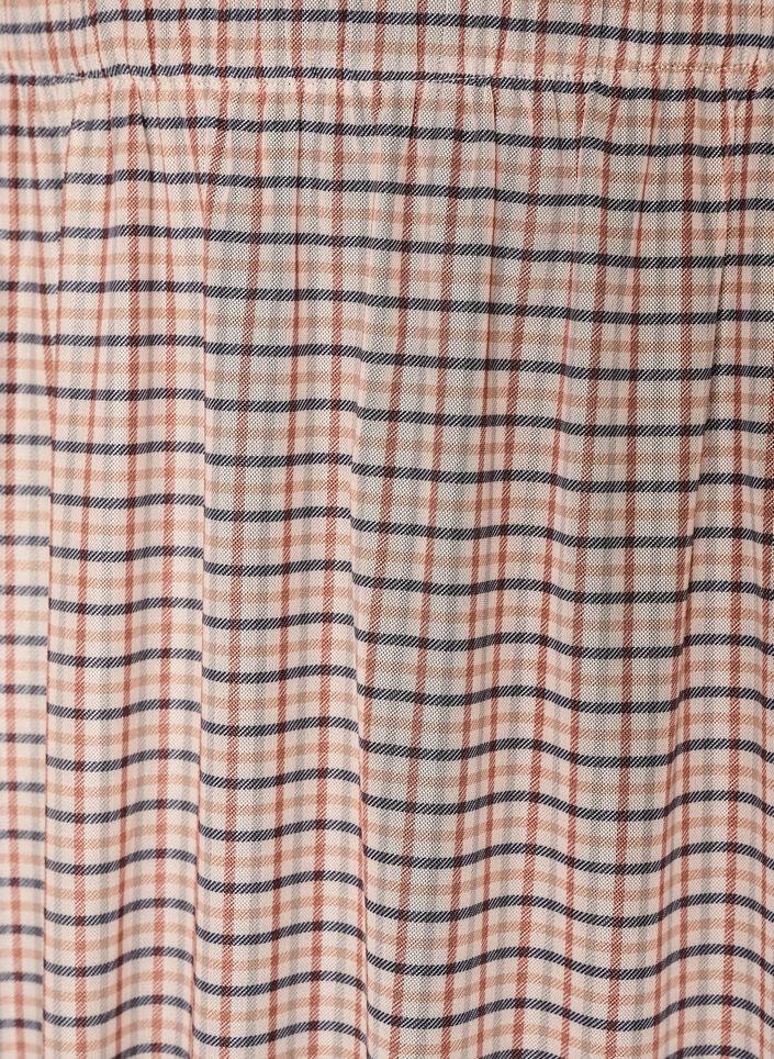 Ruutukuosinen mesh-midihame, Beige, Packshot image number 2