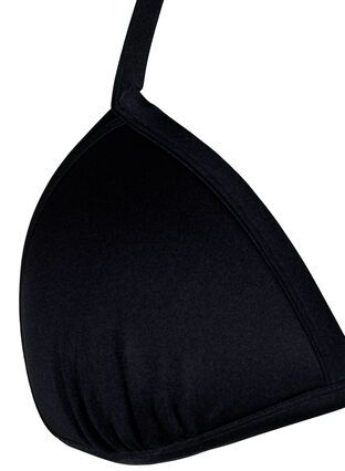 Yksivärinen kolmionmuotoinen bikiniyläosa, Black, Packshot image number 2