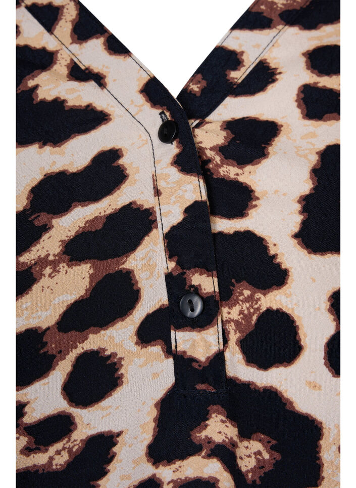 Viskoosipusero kuosilla ja snokkirypytyksellä, Leo AOP, Packshot image number 2