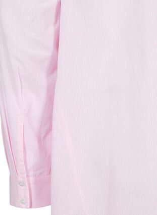 Puuvillapaita raitakuosilla ja röyhelöllä, Pink Stripe, Packshot image number 3