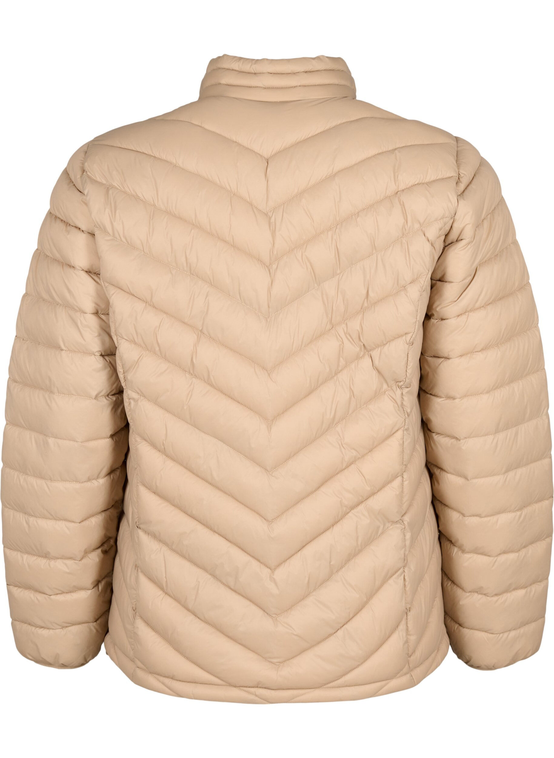 Zizzi Kevyt takki taskuilla, Ruskea, Packshot image number 1