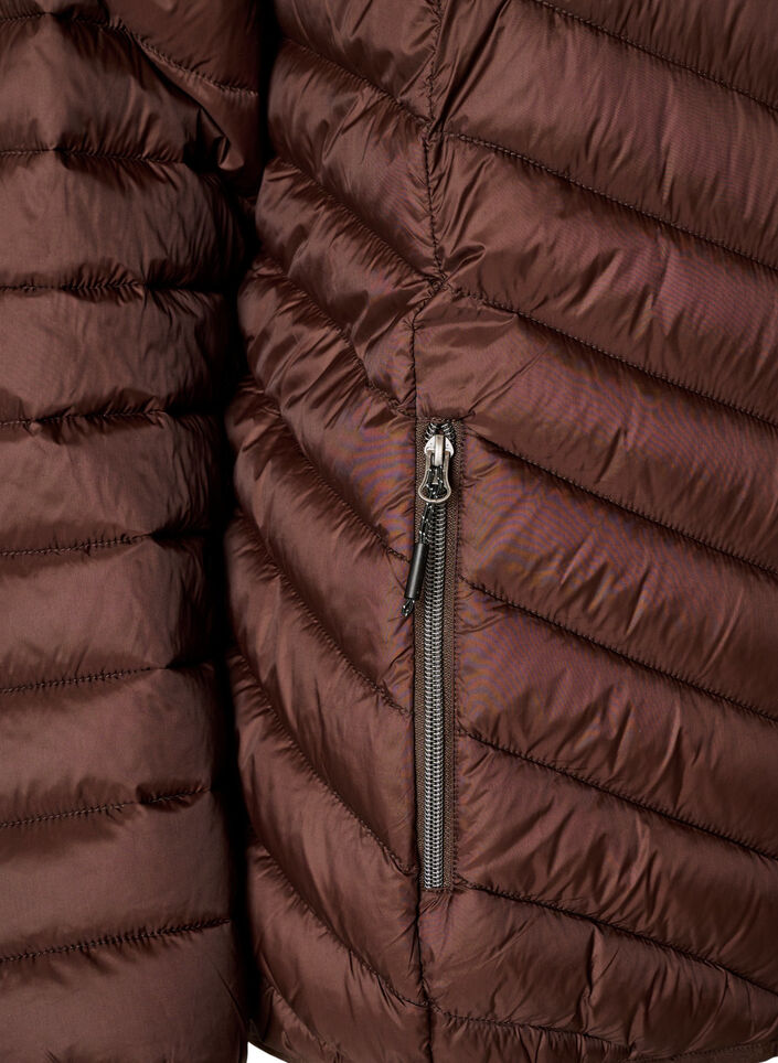 Kevyt takki hupulla, Ruskea, Packshot image number 3