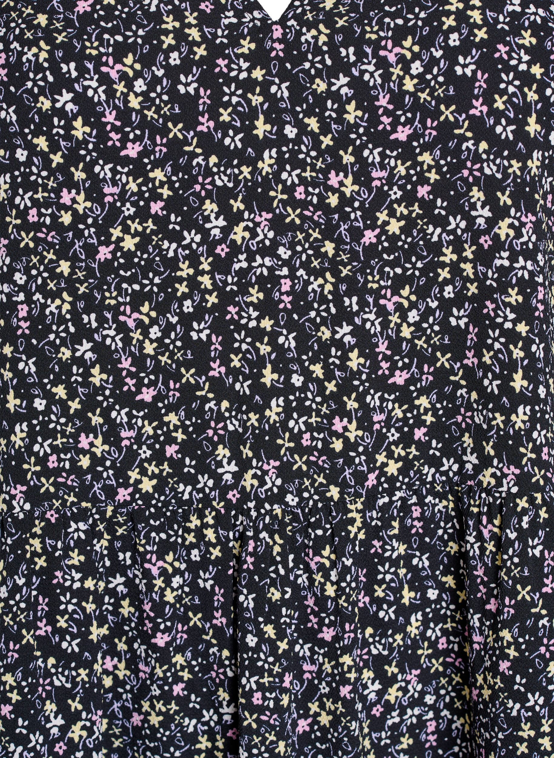 ZizziLyhythihainen A-linjainen mekko, jossa on leikkauslinja, Musta, Packshot image number 2