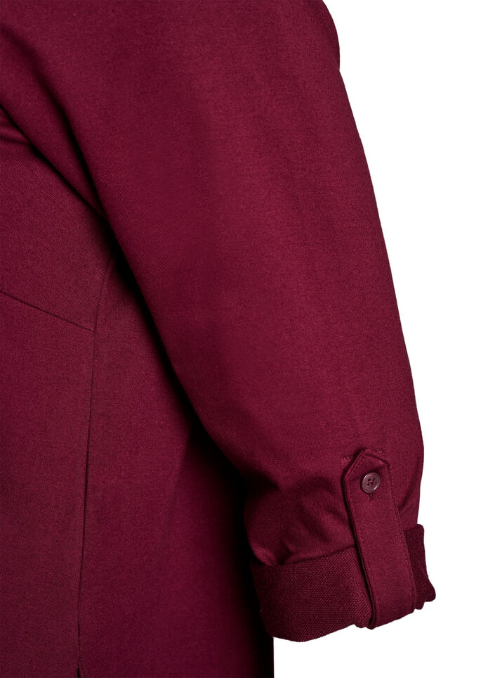 Pallomainen mekko, jossa on taskut, Tumma Bordeaux, Packshot image number 3