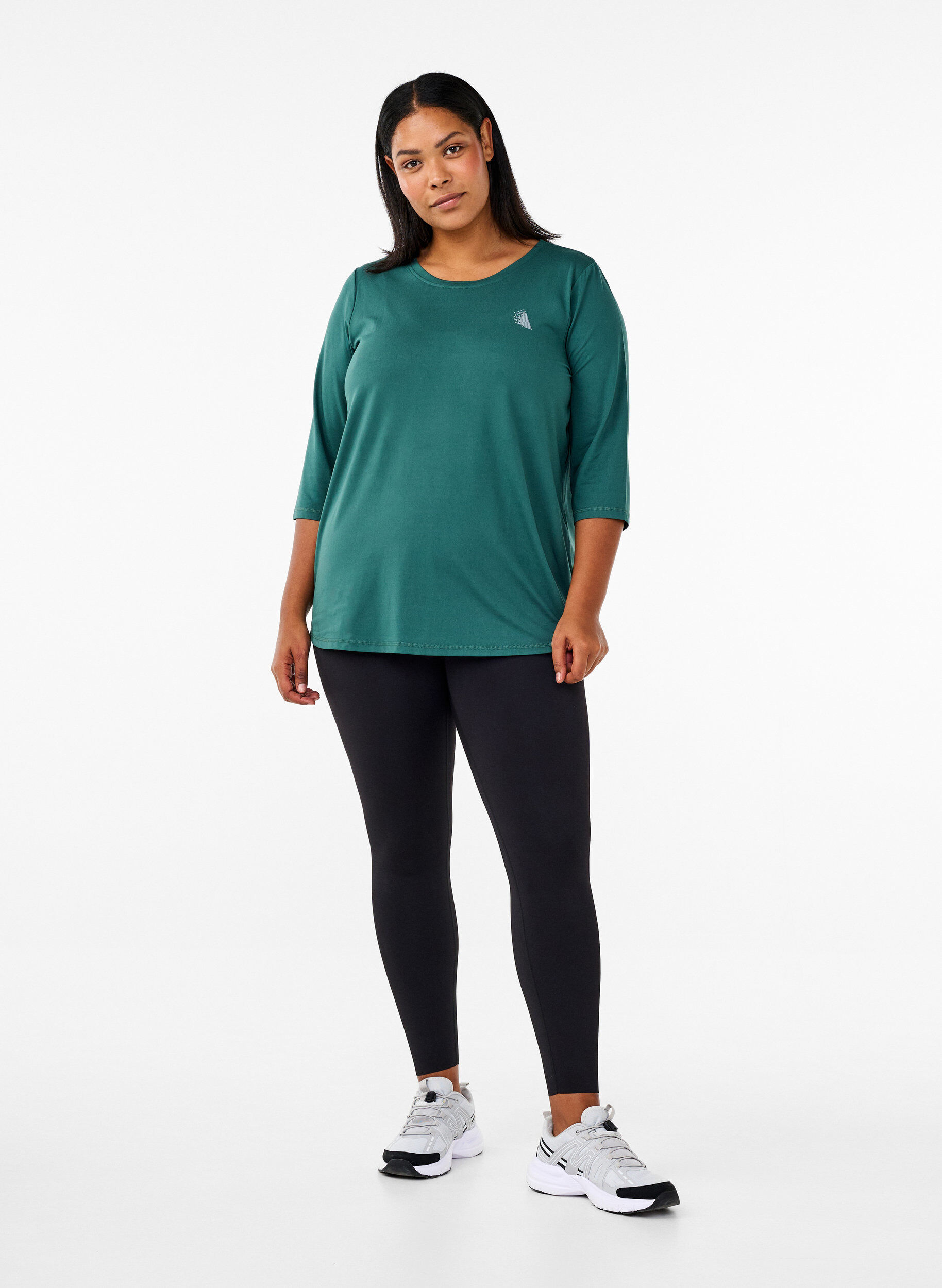 ZizziTreeniyl&auml;osa 3/4-hihoilla, Vihre&auml;, Model image number 1