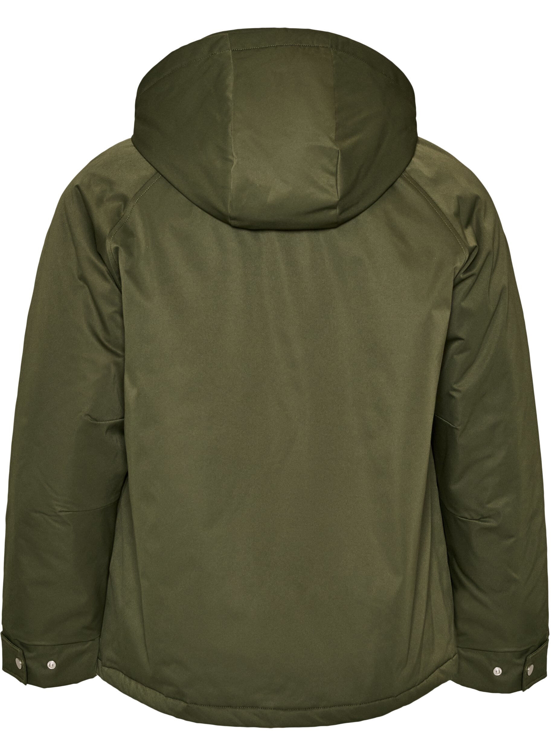 ZizziTopattu parka irrotettavalla hupulla, Vihre&auml;, Packshot image number 1
