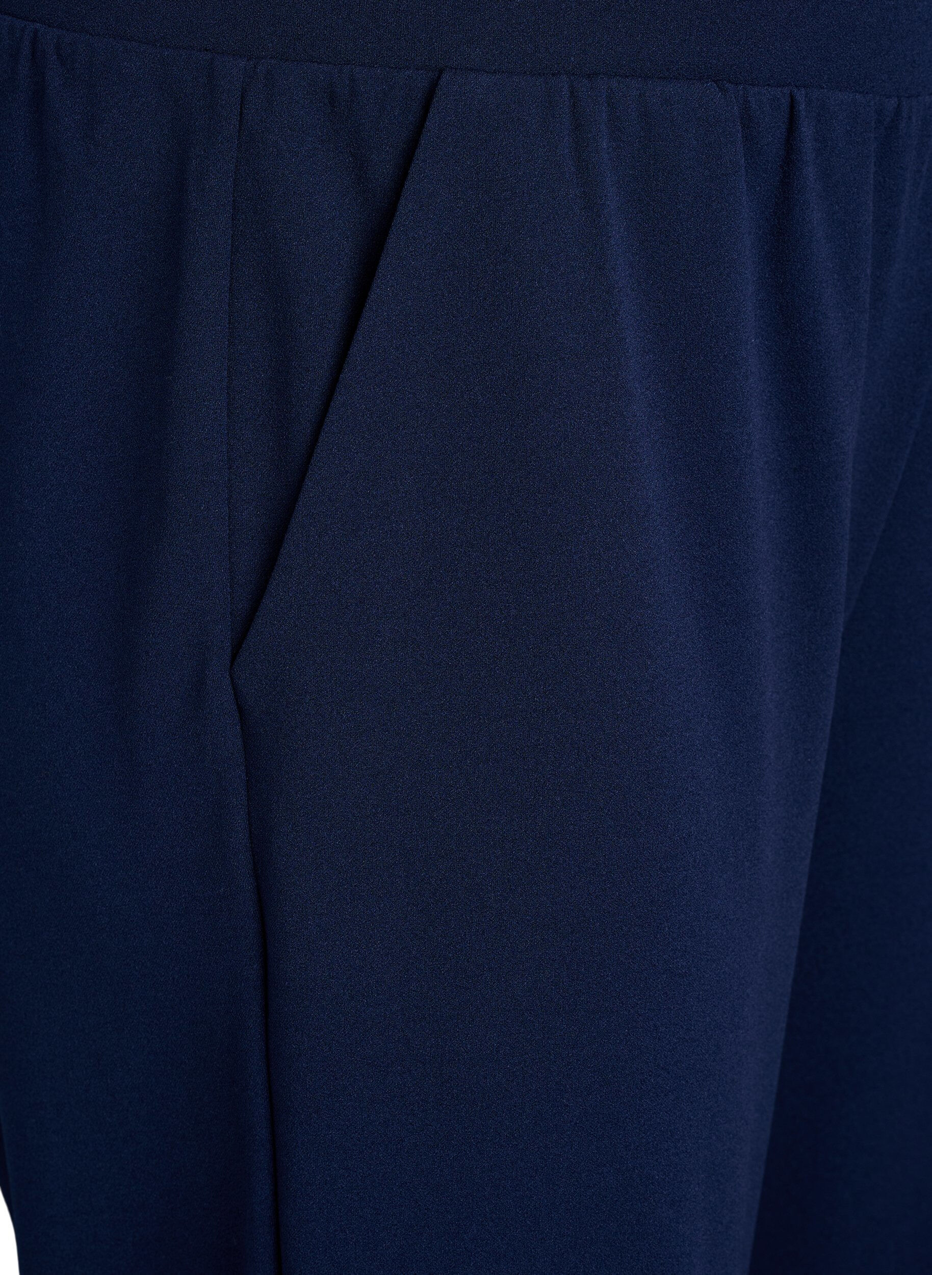 Zizzi FLASH - Korkeavy&ouml;t&auml;r&ouml;iset polvihousut rennolla istuvuudella, Sininen, Packshot image number 2