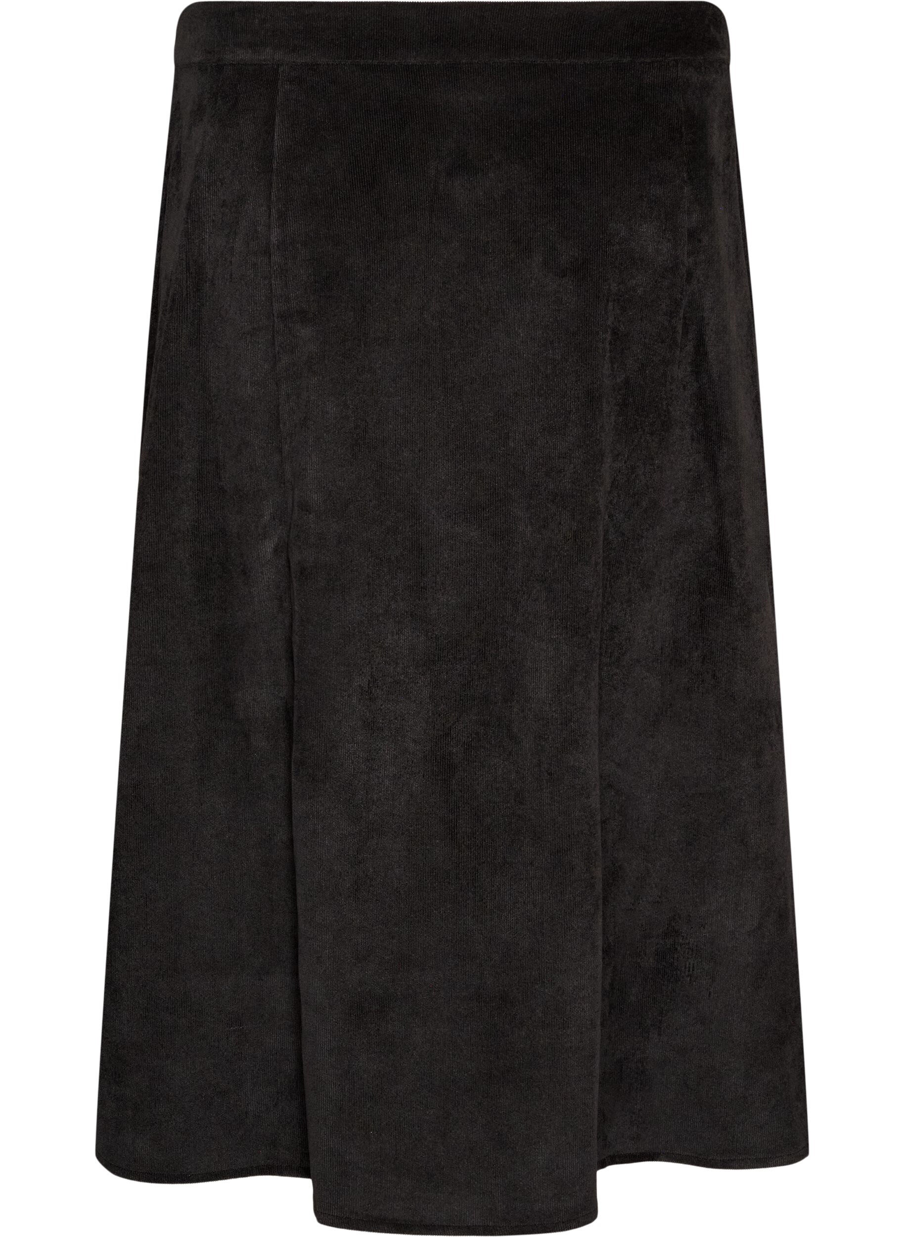 ZizziA-linjainen velourhame napeilla, Musta, Packshot image number 1