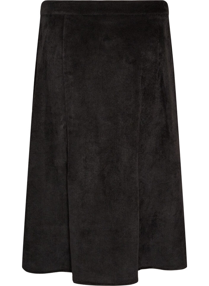 A-linjainen velourhame napeilla, Musta, Packshot image number 1