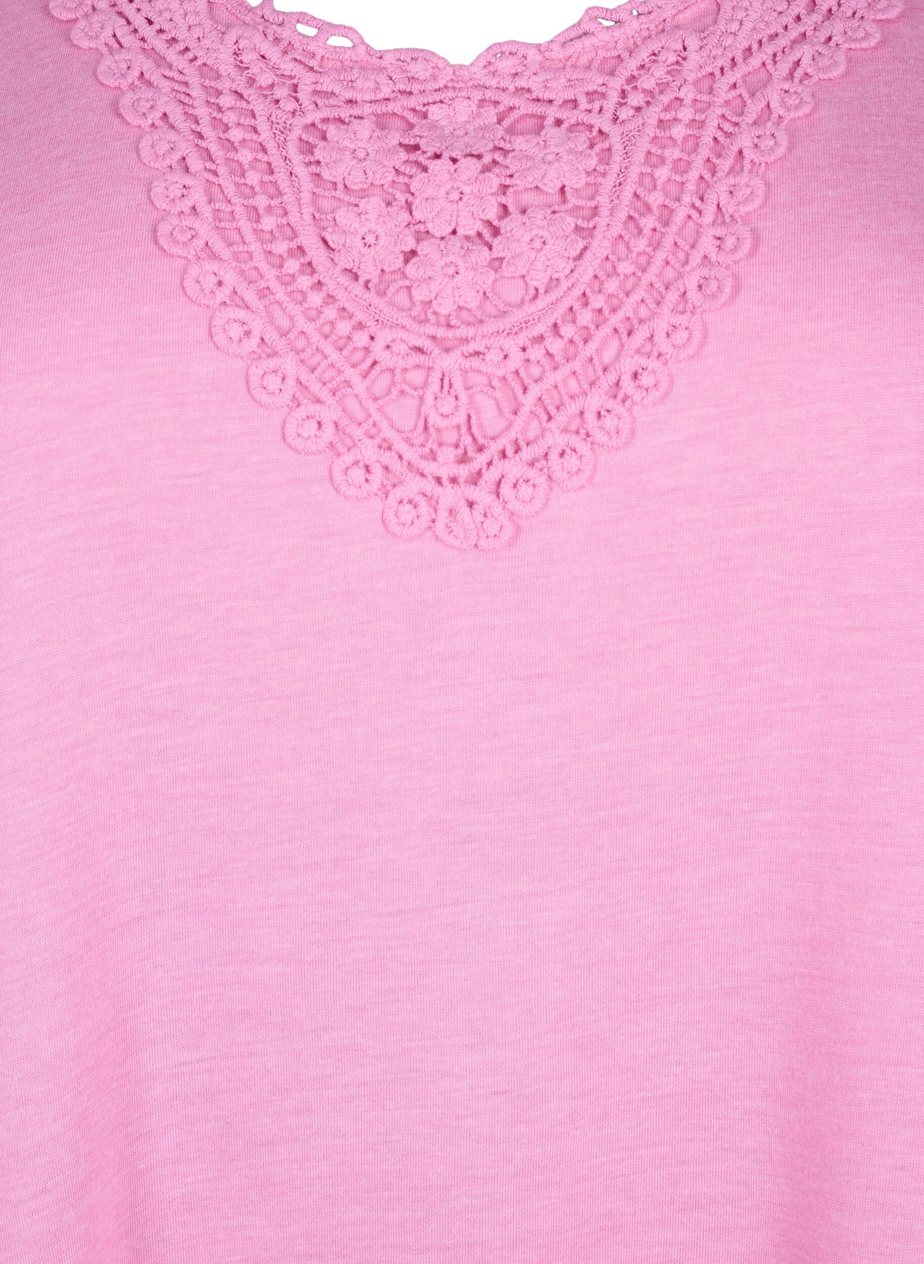 Zizzi Hihaton toppi pitsill&auml;, Rosebloom, Packshot image number 2