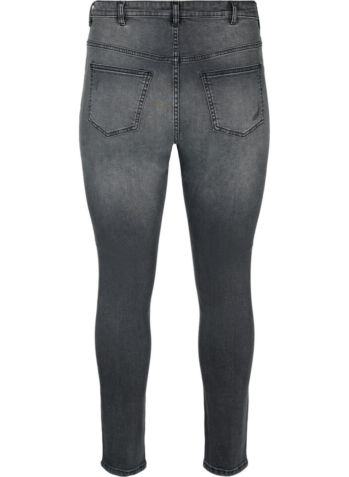 Tyköistuvat farkut kulutuksilla, Grey Denim, Packshot image number 1