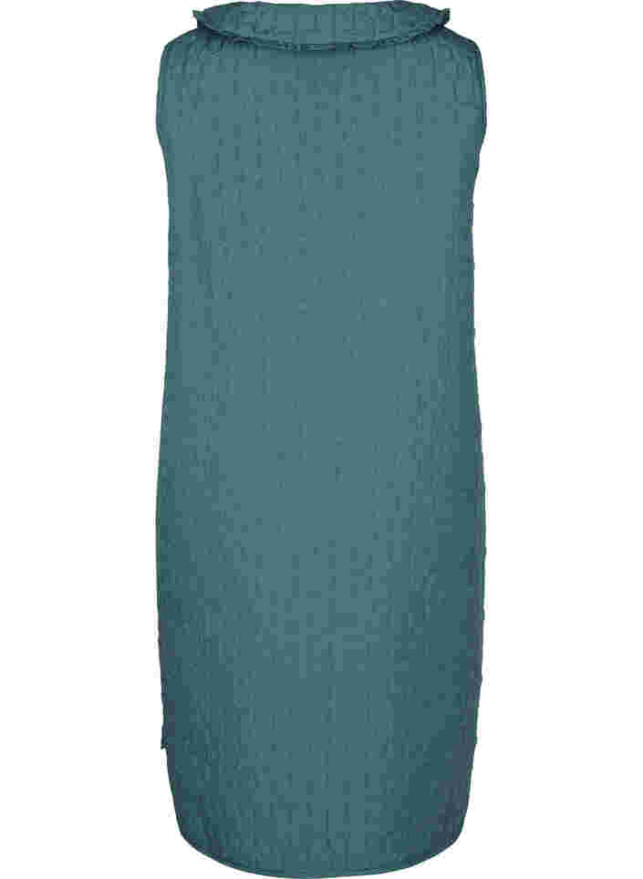 Pitkä tikkiliivi kauluksella ja röyhelöllä, Sagebrush Green, Packshot image number 1