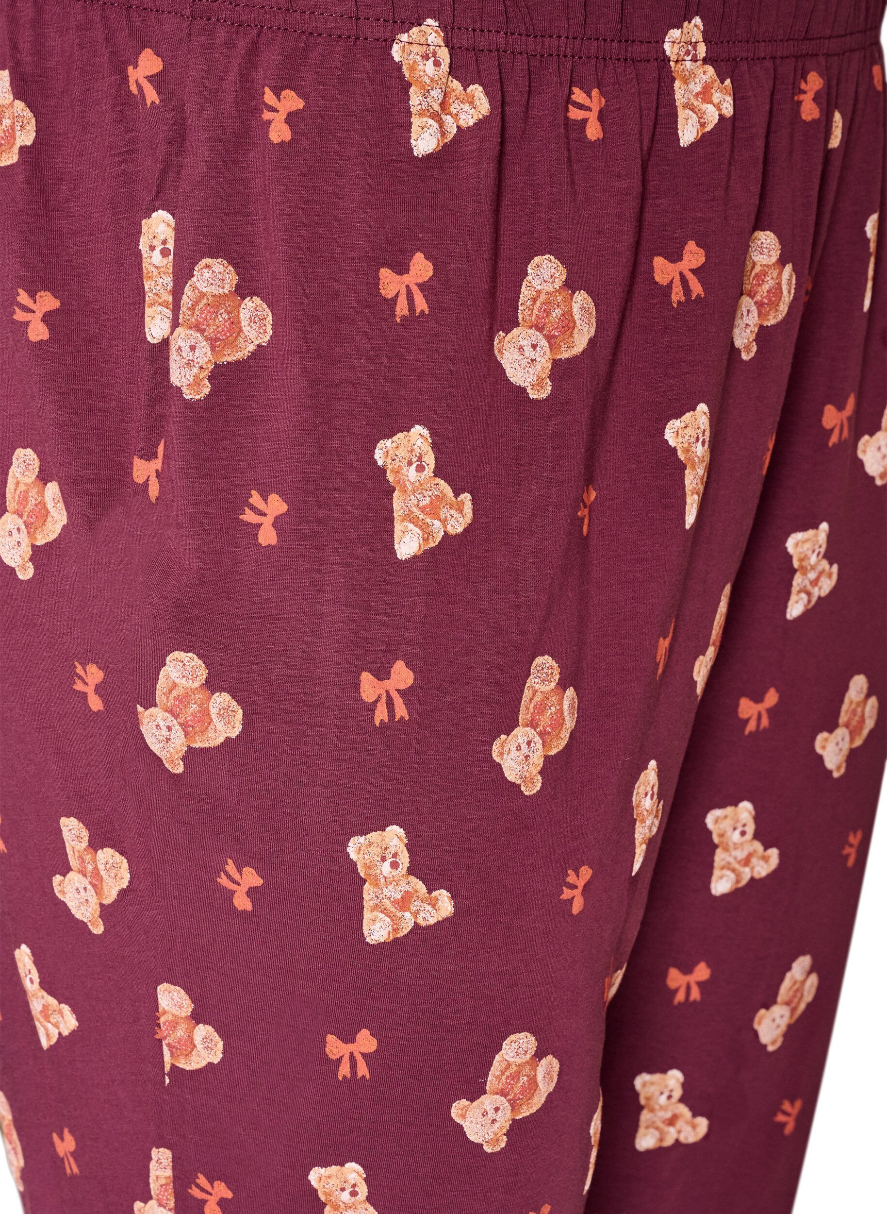 ZizziPainetut pyjamahousut, Punainen, Packshot image number 2