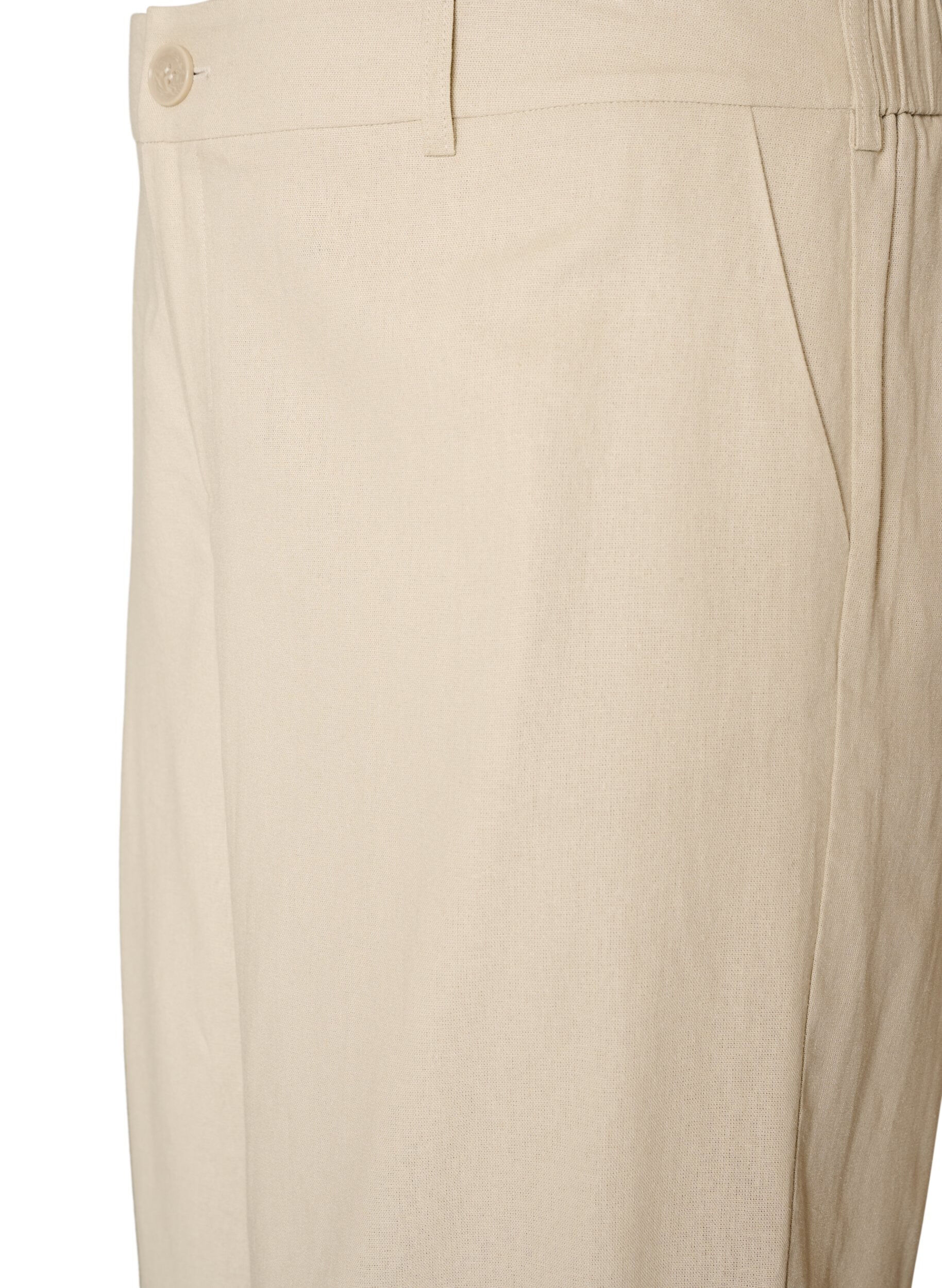 ZizziKorkeavy&ouml;t&auml;r&ouml;iset bermudashortsit pellavasta ja viskoosista, Beige, Packshot image number 2