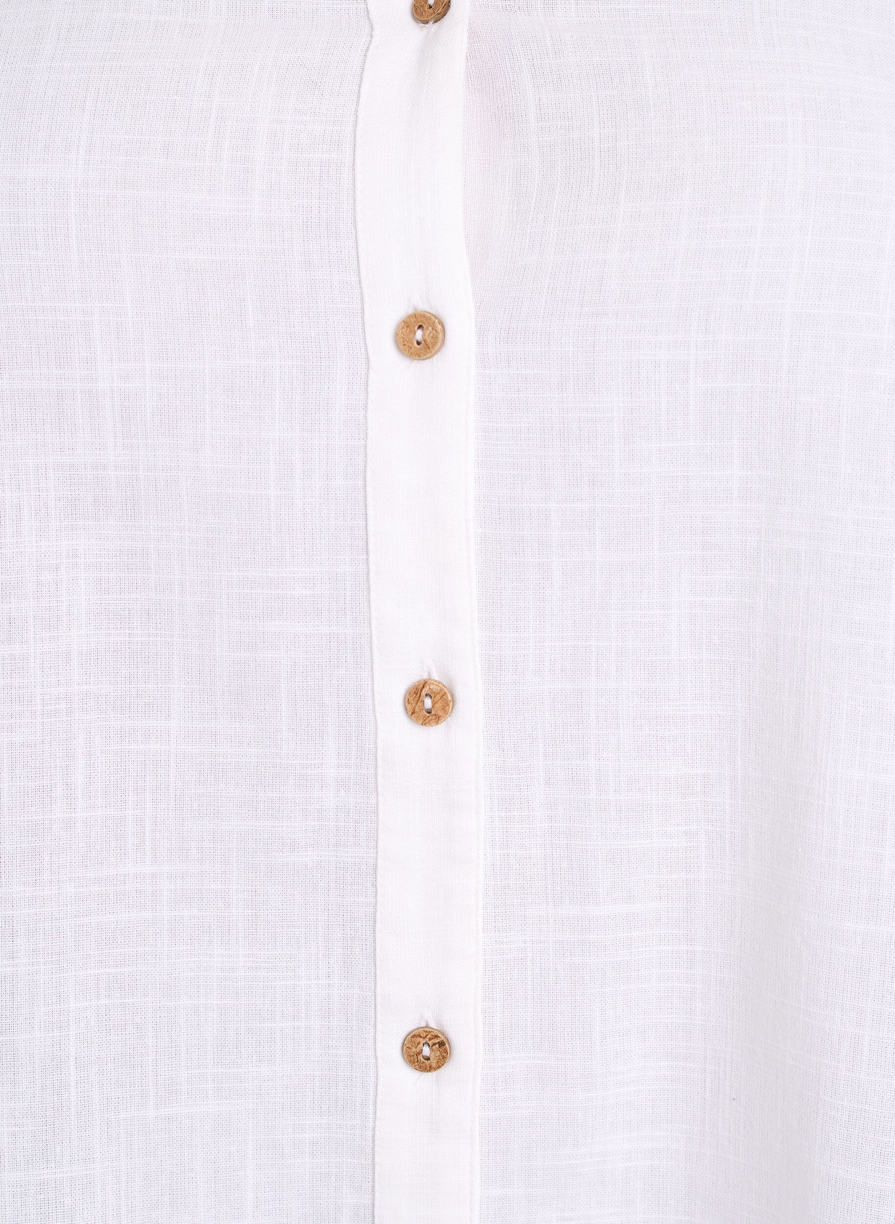 Zizzi Puuvillainen paitapusero V-p&auml;&auml;ntiell&auml;, Valkoinen, Packshot image number 2