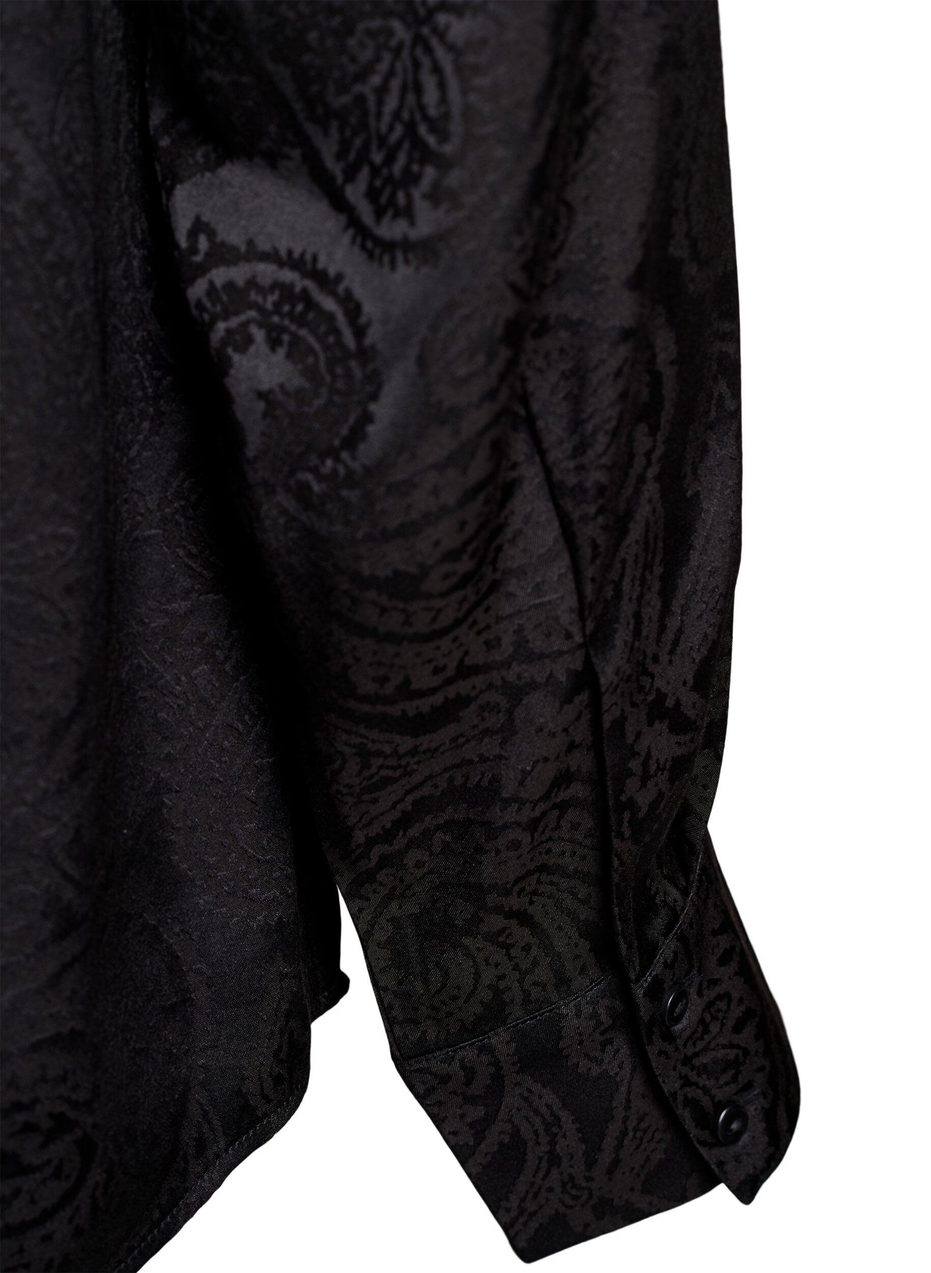 ZizziPaita samans&auml;vyisell&auml; paisley-kuviolla, Musta, Packshot image number 3