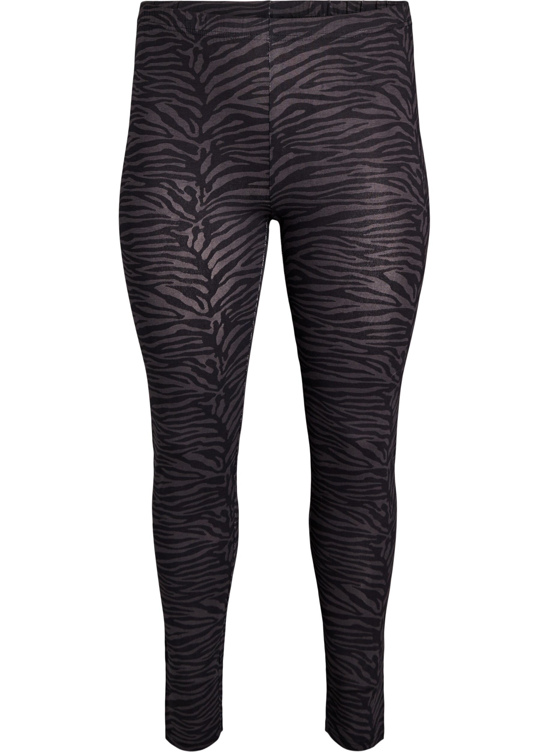 Zizzi Viskoosileggingsit kuviolla, Musta, Packshot image number 0