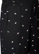Pyjamahousut ribatulla tekstuurilla ja kukkakuviolla, Musta, Packshot image number 2