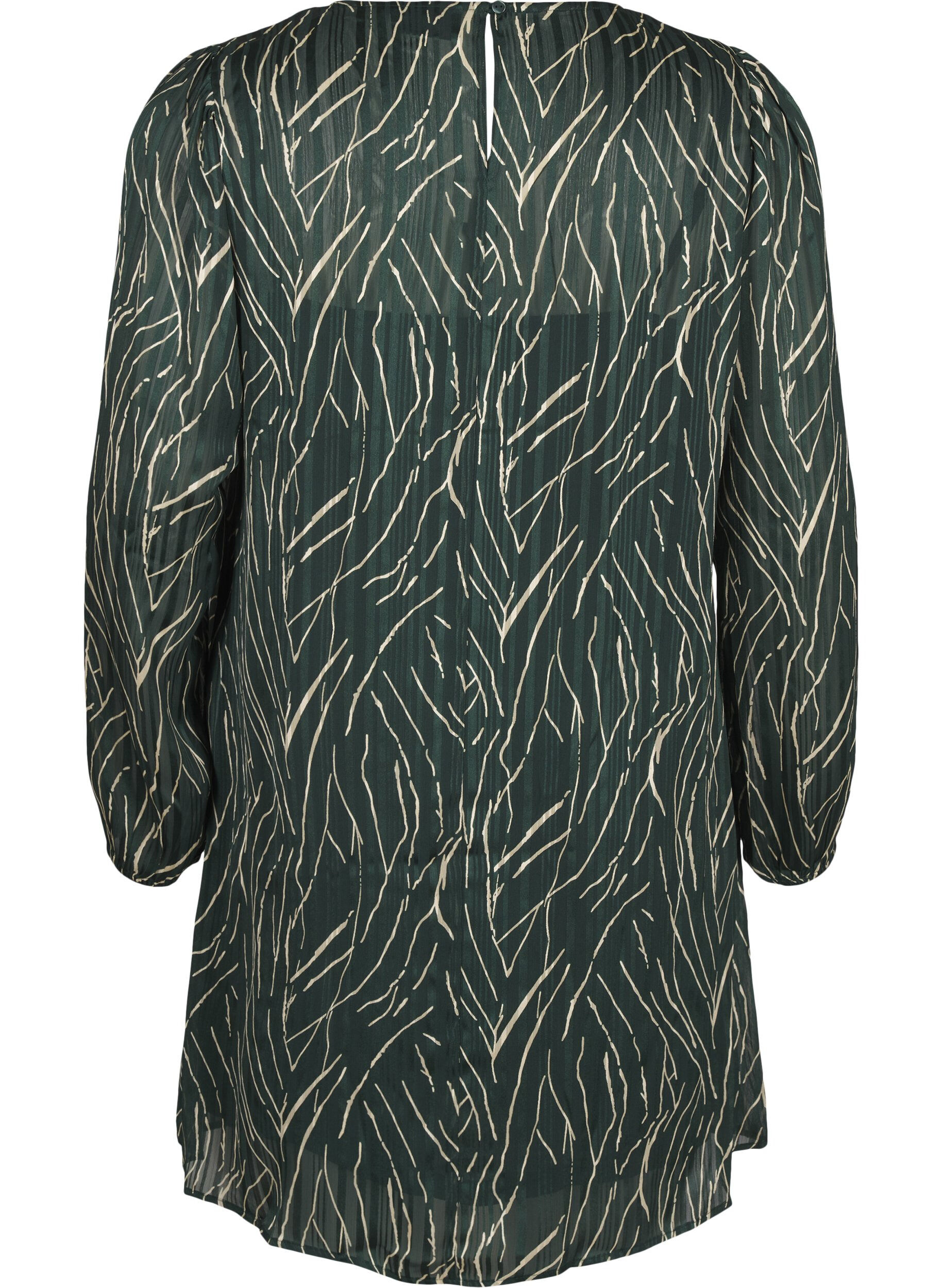 Zizzi Lyhyt mekko printill&auml; ja py&ouml;re&auml;ll&auml; kaula-aukolla, Scarab Safari AOP, Packshot image number 1