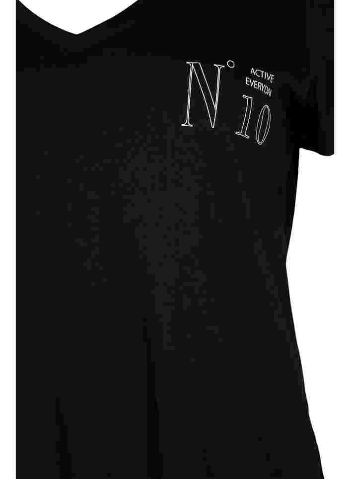 Puuvillainen t-paita treeniin painatuksella, Black w. No. 10, Packshot image number 2