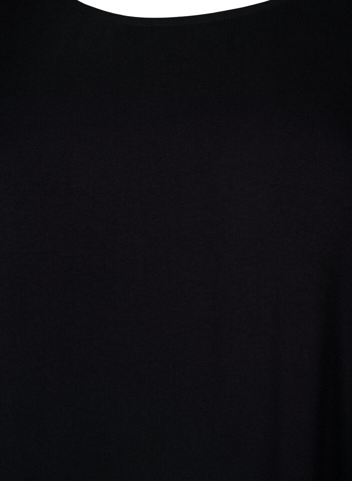 Viskoosimekko leikkauslinjalla, Musta, Packshot image number 2