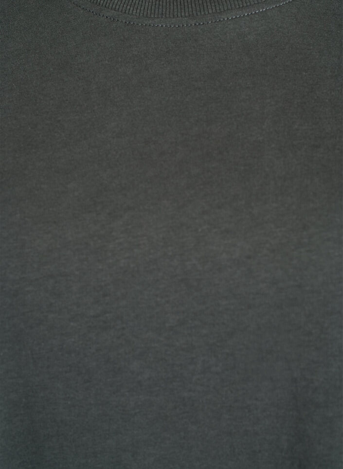 Puuvillainen perus-T-paita, jossa on py&ouml;re&auml; kaula-aukko, Vihre&auml;, Packshot image number 2