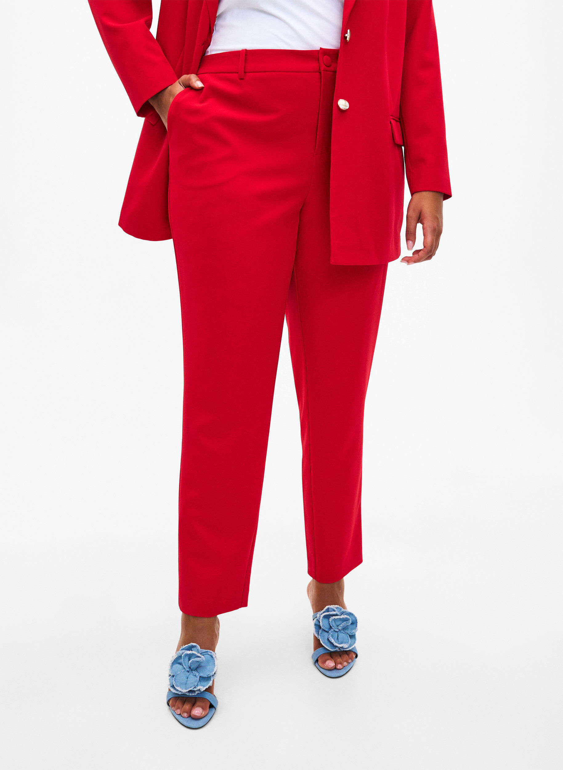 ZizziPuvunhousut taskuilla, Tango Red, Model image number 2