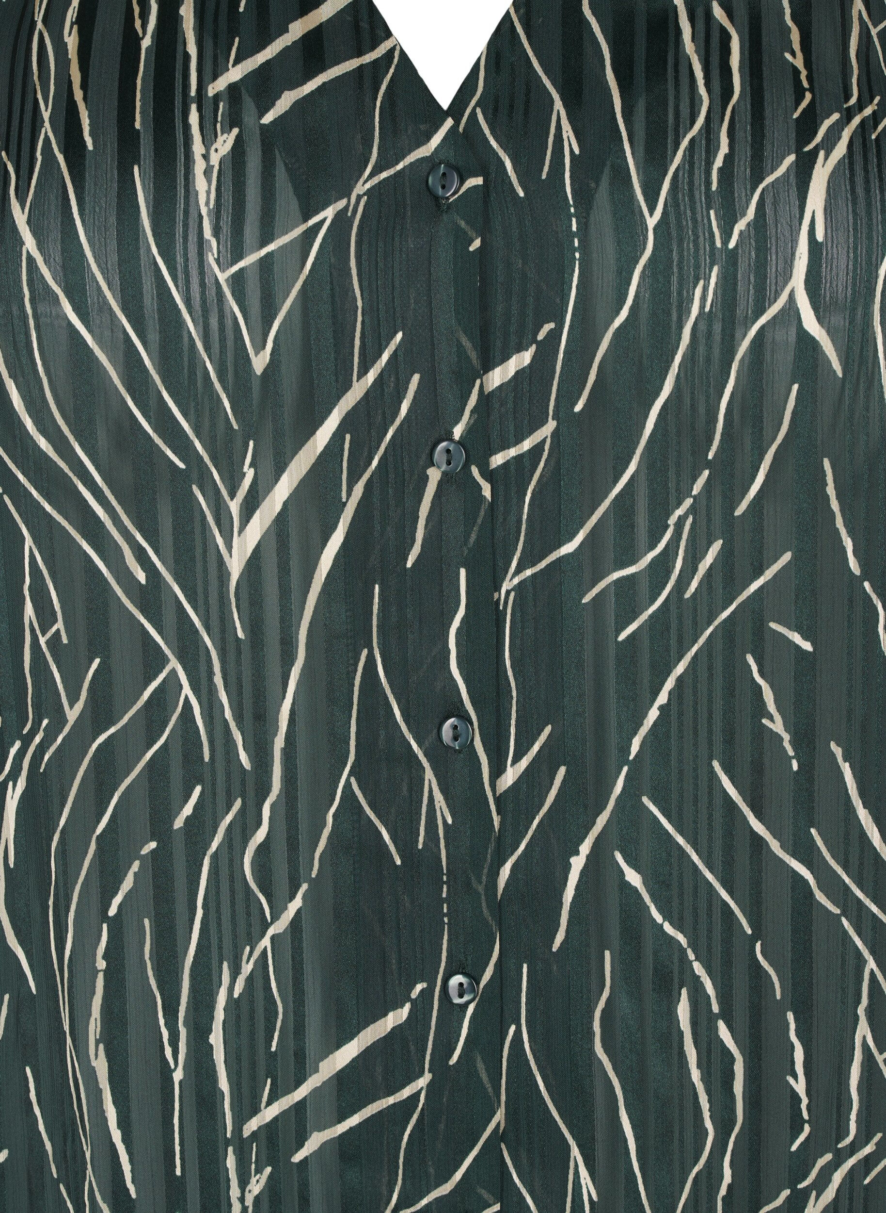 Zizzi Pitk&auml;hihainen paita napeilla, Vihre&auml;, Packshot image number 2