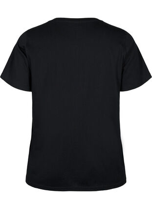 T-paita ekologisesta puuvillasta T-paita ekologisesta puuvillasta painatuksella , Black W. Be G. Foil, Packshot image number 1