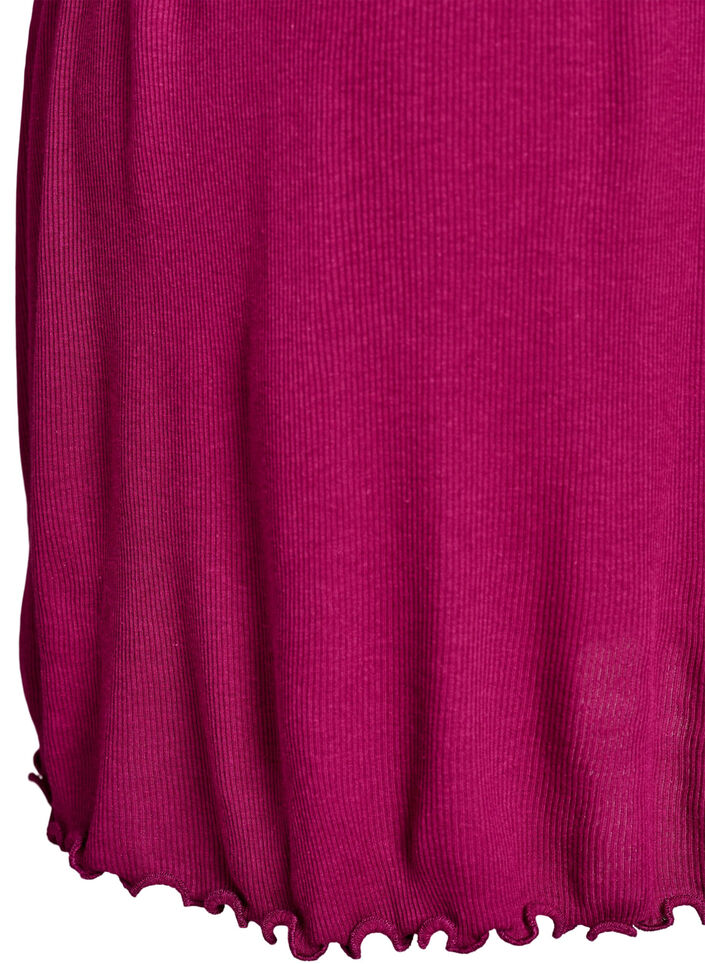 Yöpaita pitsisellä helmalla, Violetti, Packshot image number 3