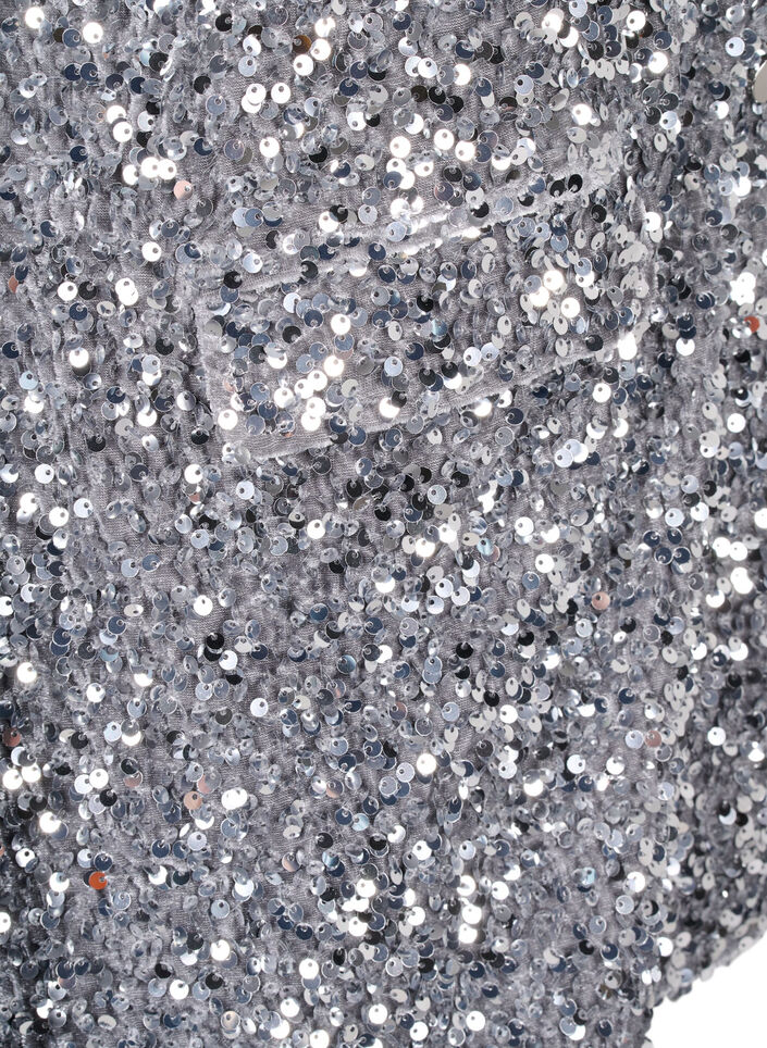 Paljettibleiseri taskuilla, Silver, Packshot image number 3