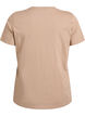 Puuvillainen perus-T-paita, jossa on py&ouml;re&auml; kaula-aukko, Beige, Packshot image number 1