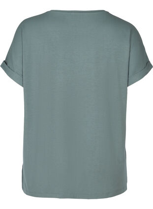 T-paita viskoosiseoksesta pyöreällä pääntiellä, Balsam Green, Packshot image number 1