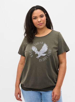 T-paita ekologista puuvillaa smokkirypytyksellä, Ivy Acid Eagle AS S, Model image number 0