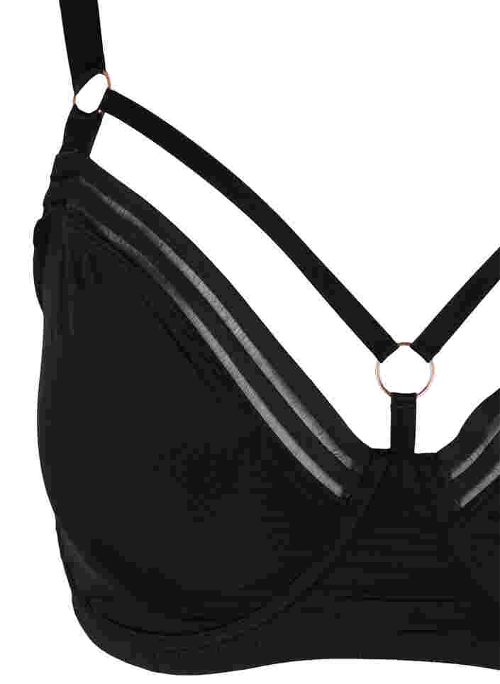Kaarituelliset rintaliivit nauhayksityiskohdilla, Black, Packshot image number 2
